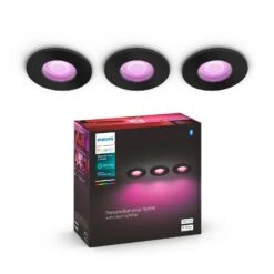 Philips Hue Xamento Spot White&Color 3-pack, Black