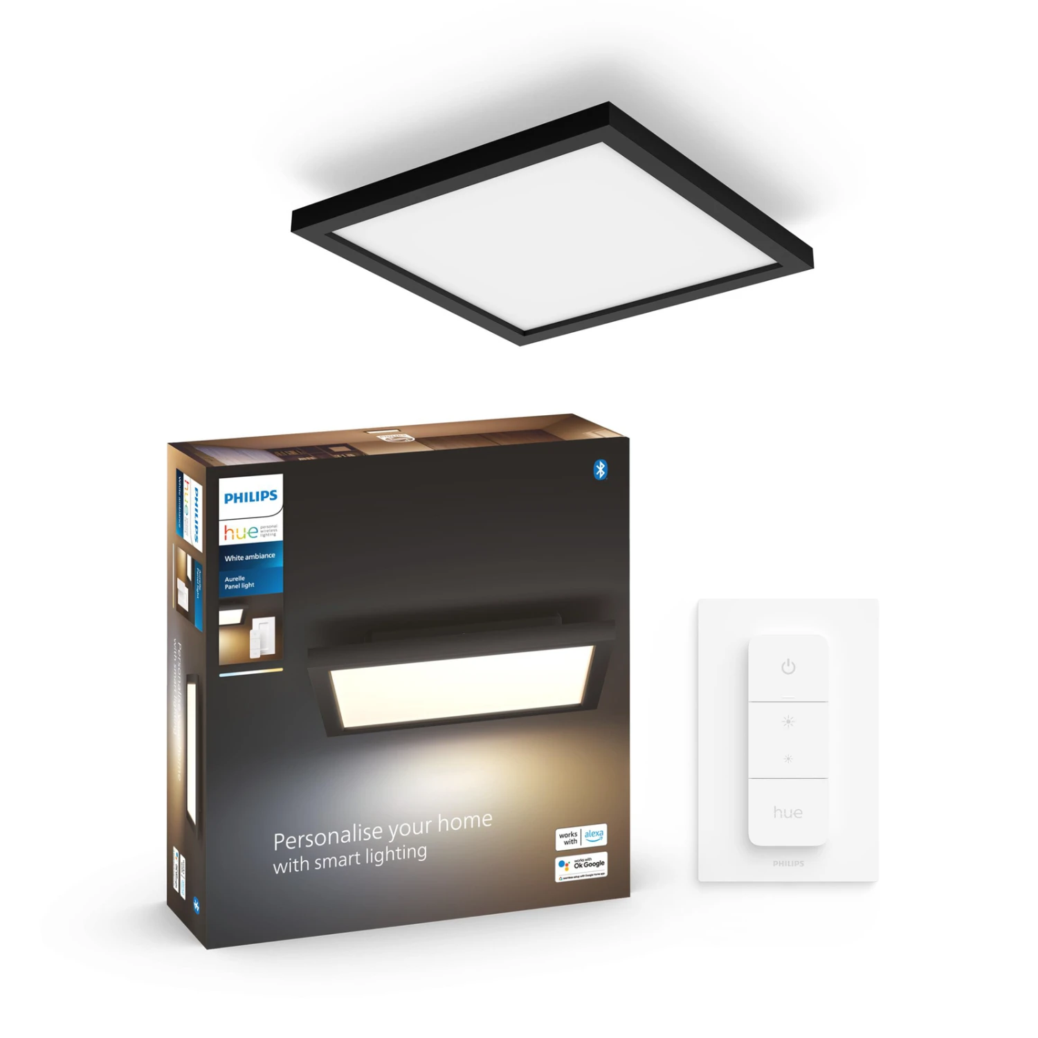 Philips Hue White Ambiance Aurelle 30x30cm Black 8 Philips Hue White Ambiance Aurelle 30x30cm Black - Image 6