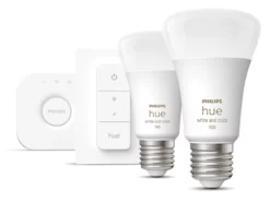 Philips Hue Ambience ES A60 RGB & White LED Smart Lighting Starter Kit 9W 806lm 3 Piece Set