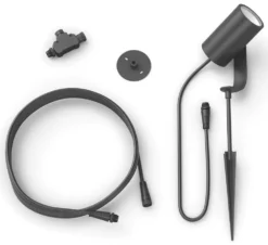 Philips Hue Lily Outdoor LED Smart Extension Spike Spotlight Black 8W 600lm -Philips Hue Shop 252HT A3