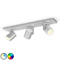 Philips Hue Argenta LED Spotlight, Three-bulb Alu
