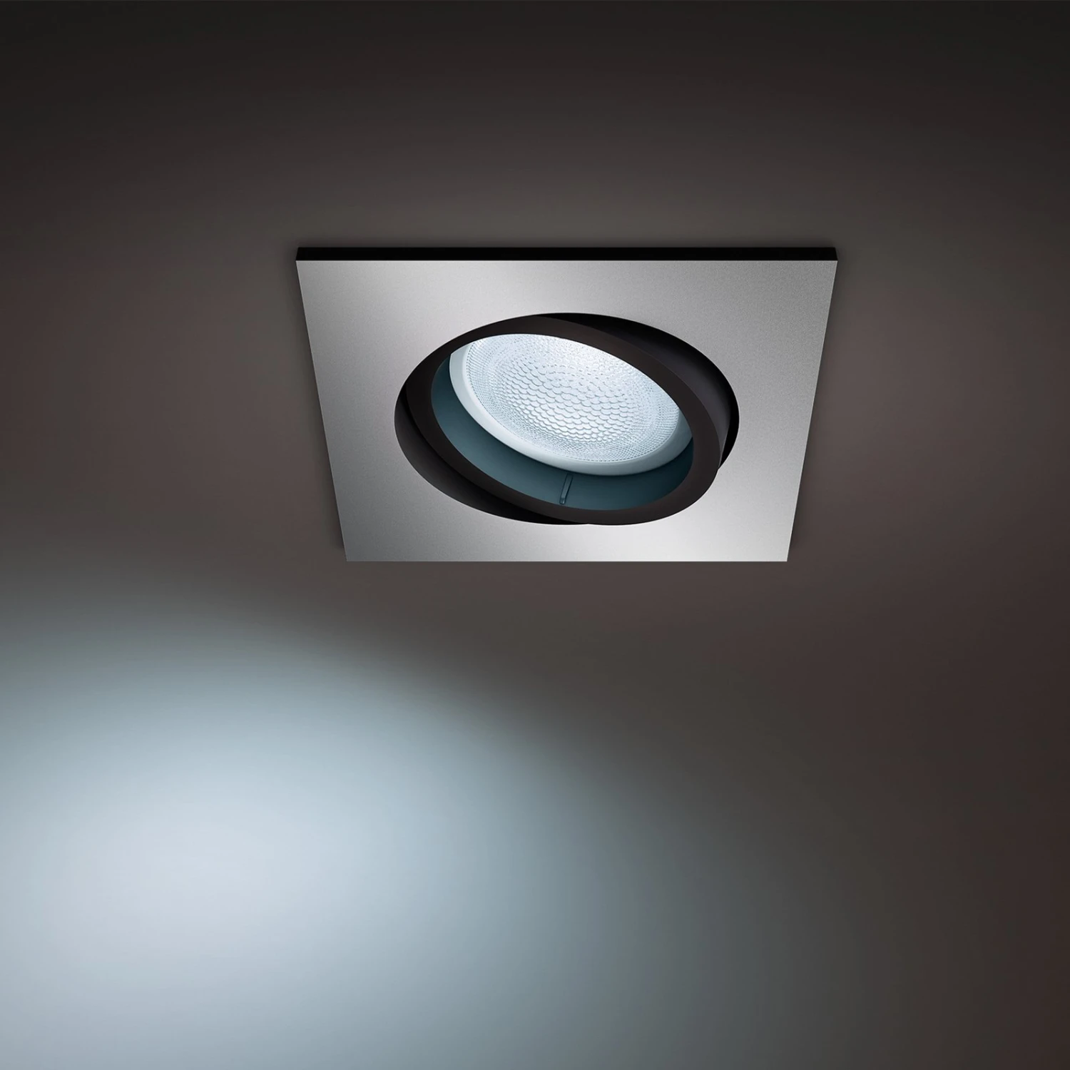 Philips Hue Milliskin Downlight, Angular Aluminium 3 Philips Hue Milliskin Downlight, Angular Aluminium