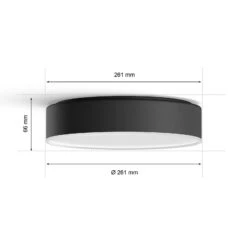 Philips Hue Enrave LED Ceiling Lamp 26.1 Cm Black -Philips Hue Shop 7534293 7