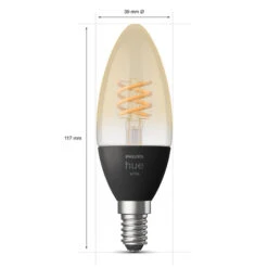 Philips Hue LED Candle Filament White E14 4.5 W 2x -Philips Hue Shop 7534313 7