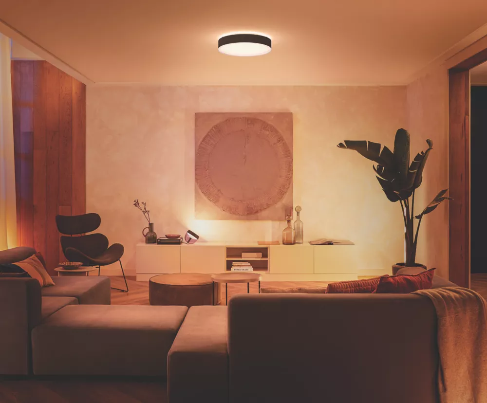 Philips Hue Ambiance Enrave LED Ceiling Light Black 48W 4750-6100lm 4 Philips Hue Ambiance Enrave LED Ceiling Light Black 48W 4750-6100lm - Image 2